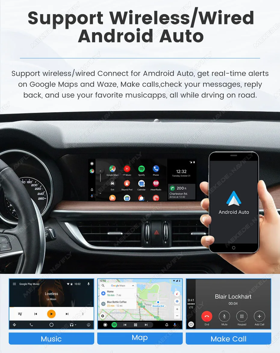 MEKEDE EU Store Original Auto-Bildschirm-Upgrade-Decoderbox für Alfa Romeo 2015 - 2019 Split-Machine CarPlay Auto Box Mirror Link – Detail 8