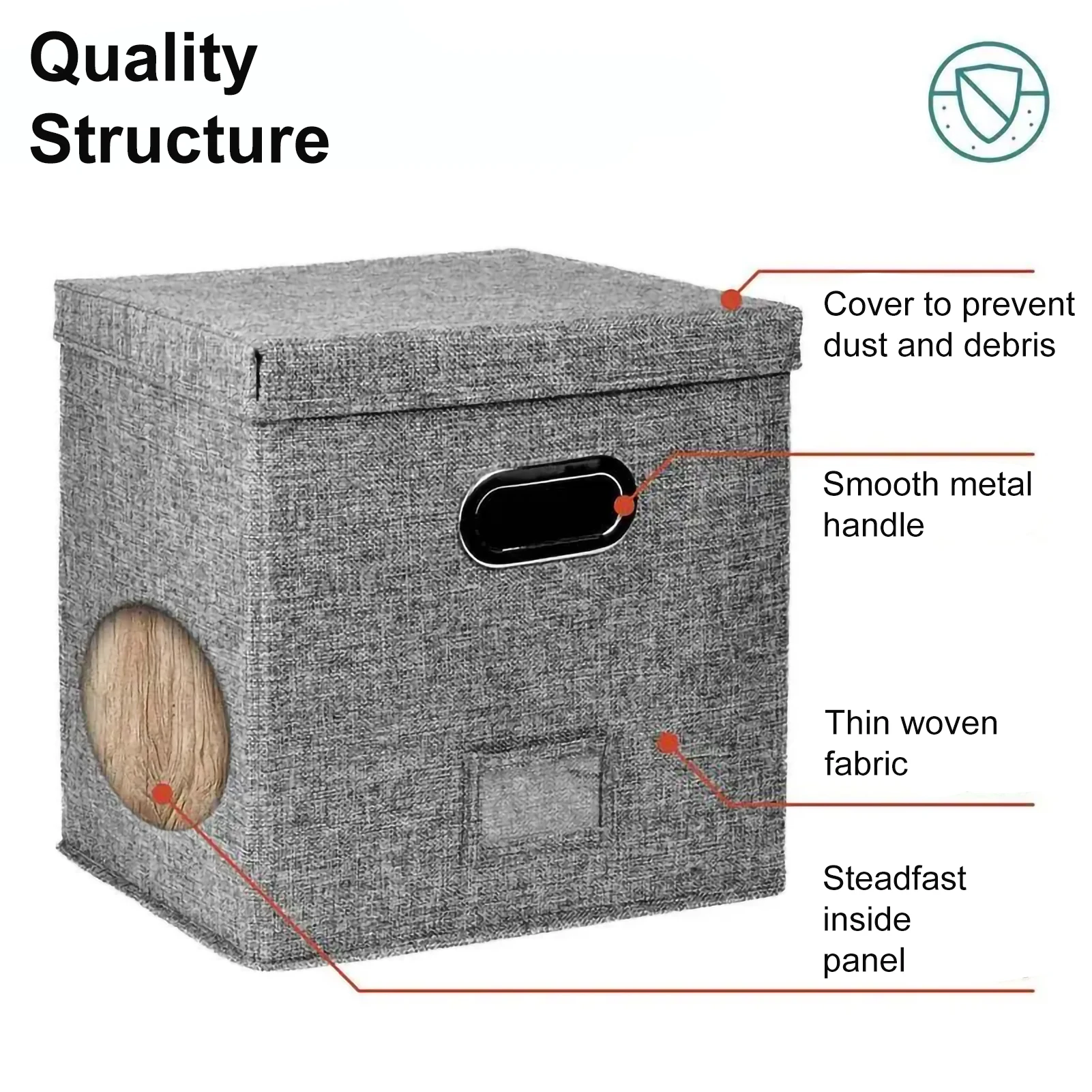Simple Fabric Storage Box Foldable Covered Storage Box Large Capacity Dustproof Vinyl Record Organizer Box Home Supplies 4