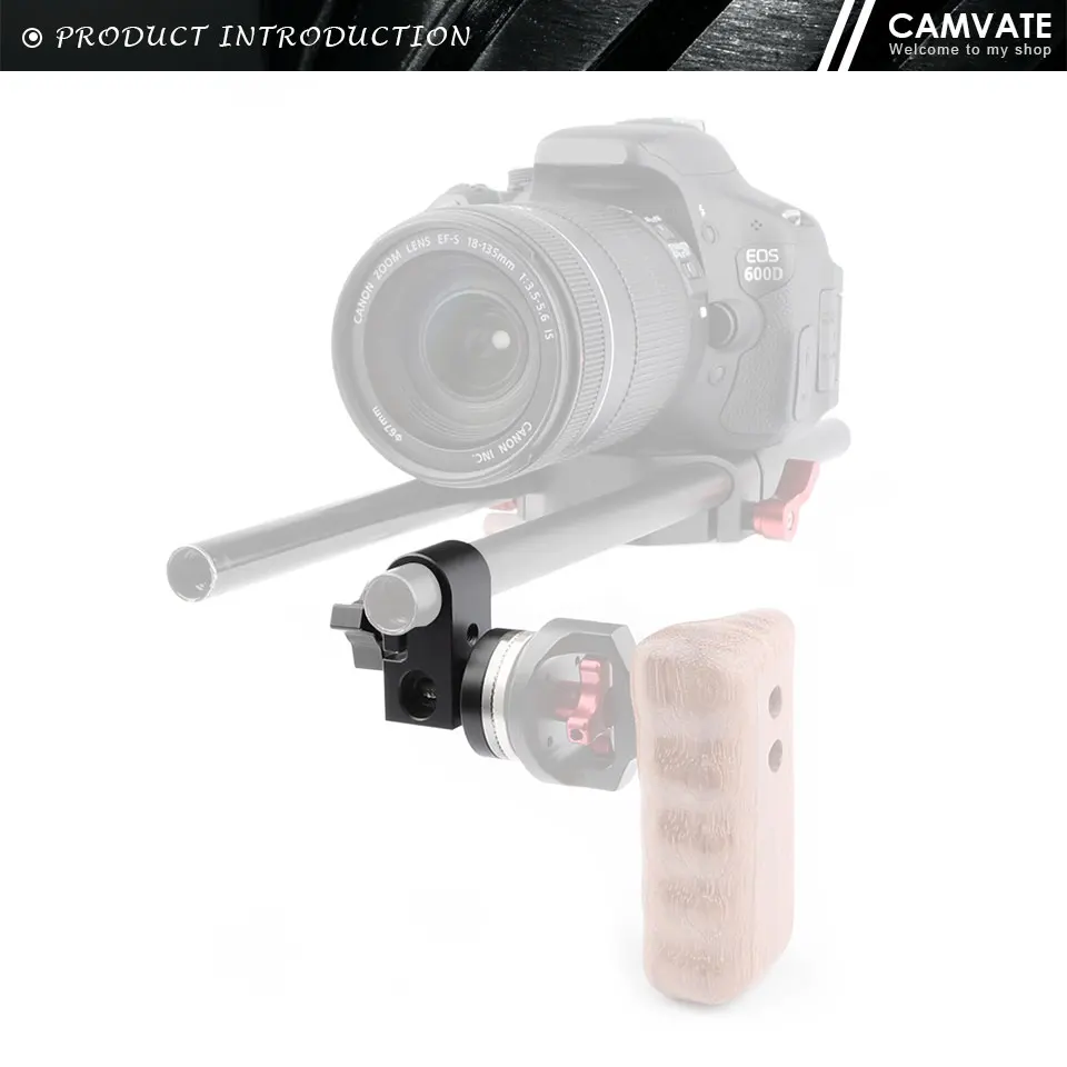 Single 15mm Rod Clamp Adapter With M6 ARRI Rosette Mount Lock For DSLR Camera Sh
