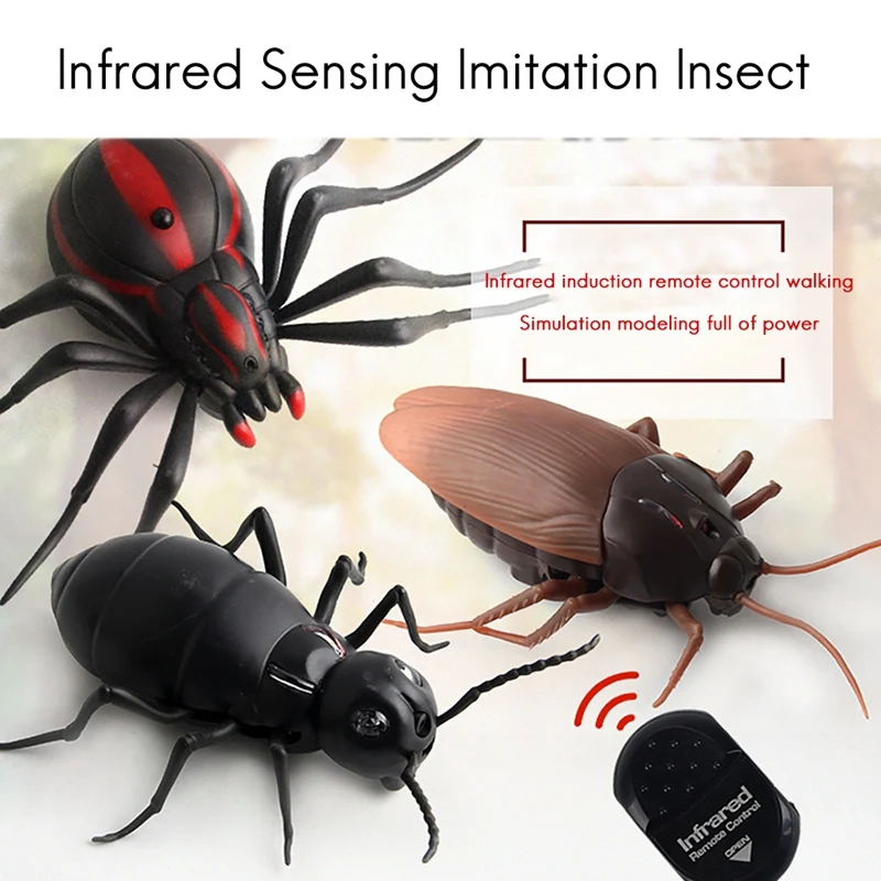 Infrared Remote Control Simulation Big Fake Spider Remote Control Toy Prank Insect Joke Scary Prank Bug Party Toy 3