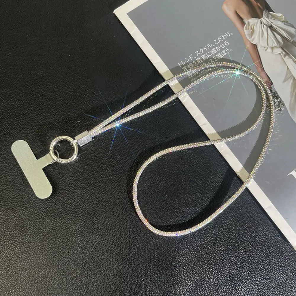 Glitter Crystal Rhinestone Phone Lanyard Bright Bling Bling Phone Anti-lost Rope Phone Case Chain Straps Phone Accessories