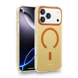 Colorful Contrast Shockproof Case with Raised Lens Guard and Magnetic Feature - iPhone 16 Pro Max (Gold)