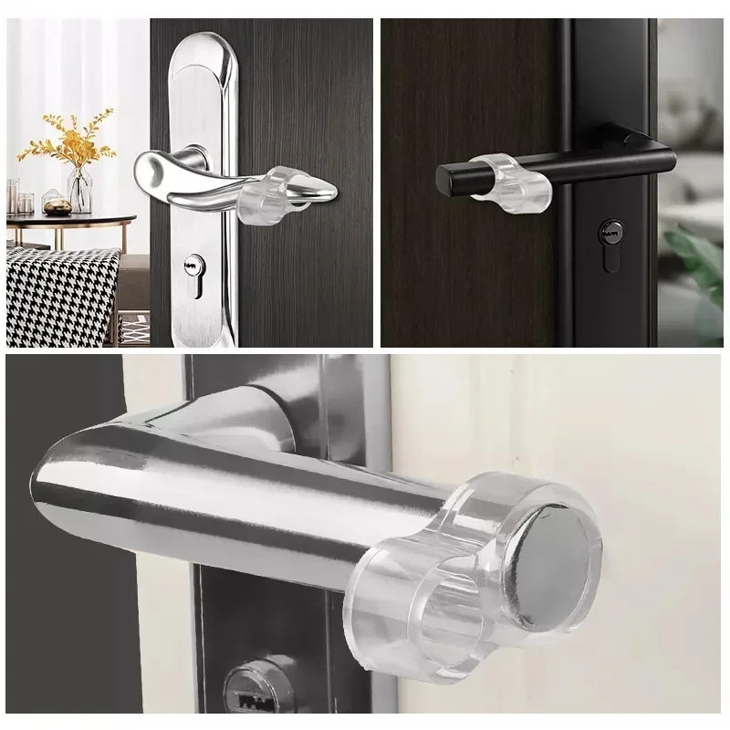 Handles Door Stopper Silicone Gel Door Stop Transparent Wall Protection Knob Bumper Furniture Protector Pad Handle Buffer,door stopper,silicone door stopper,door stopper bumpers