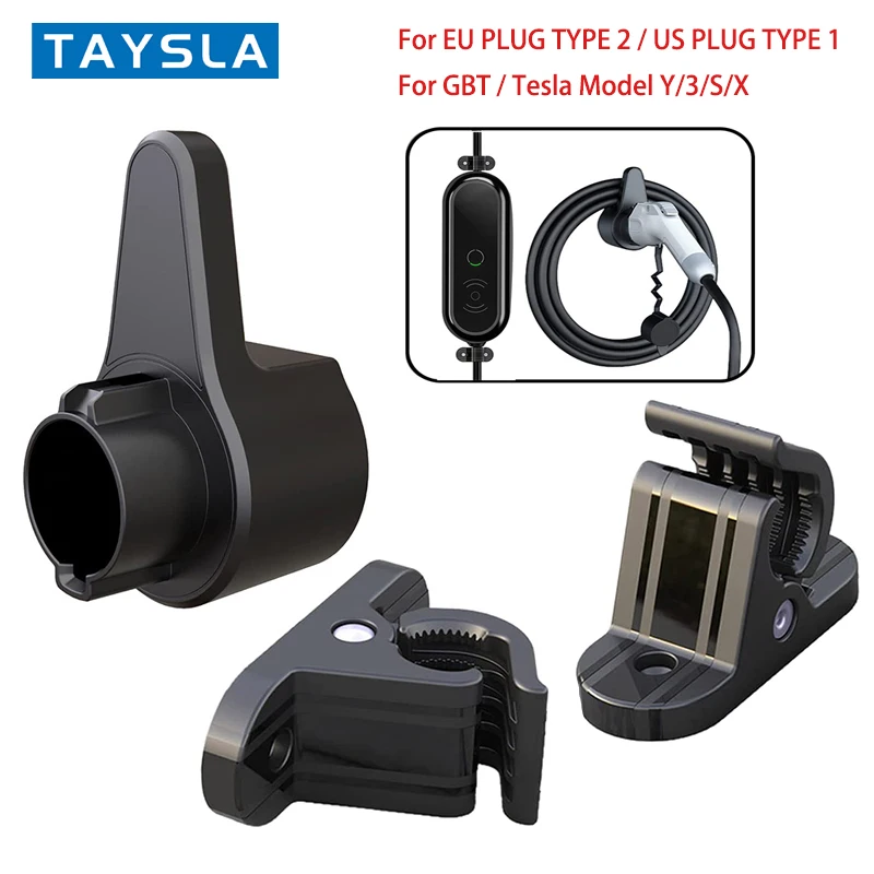Ev Charger Holder Set Staffa Universale Per Scatola Di Ricarica Ev Per Caricabatterie Per Veicoli Elettrici J1772 Tipo 2 Montaggio A Parete Tipo1 Per 