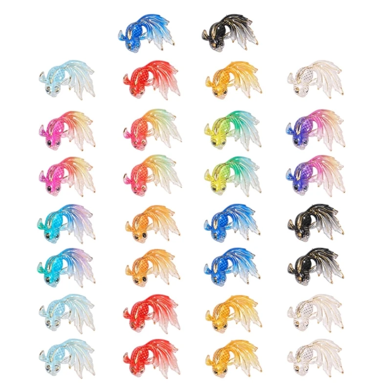 

Ювелирные подвески Y1UB, маленькие подвески с золотой рыбкой, материал из смолы для изготовления ювелирных изделий своими руками