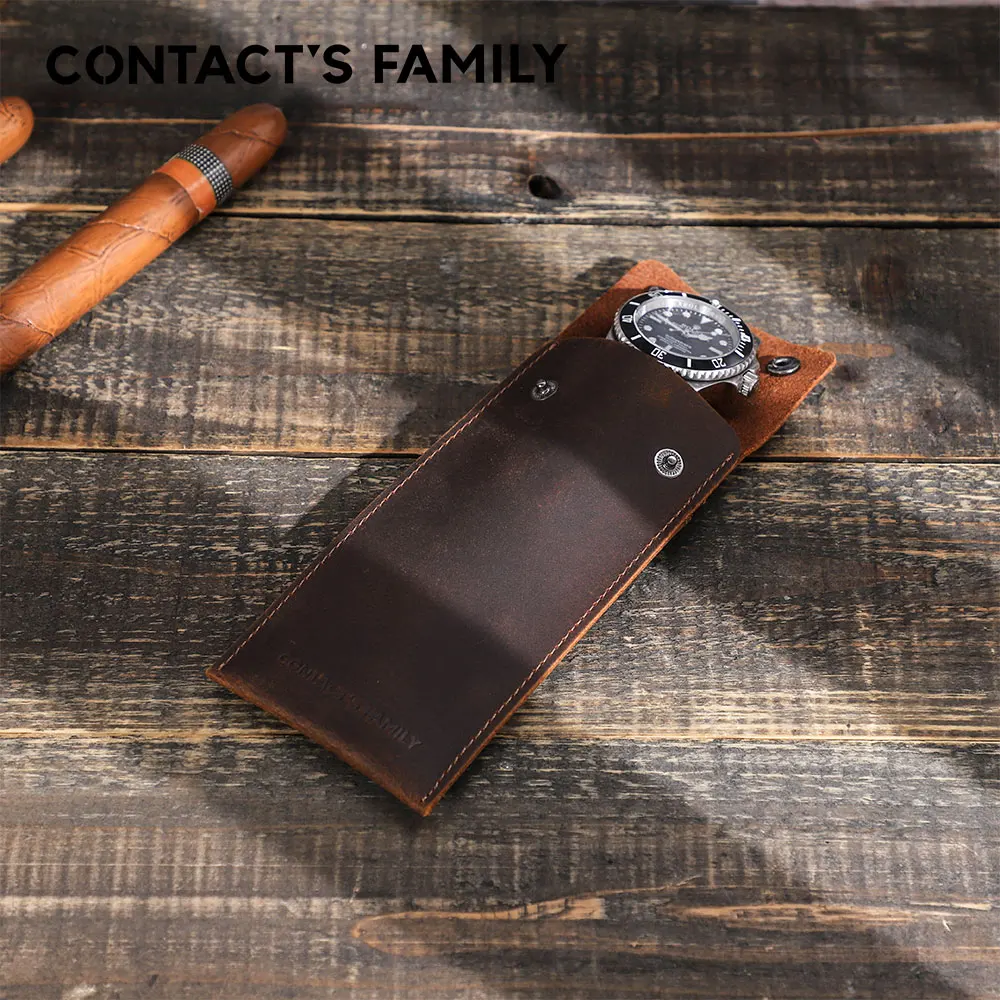 Watch Storage Bag Watch Storage Pouch Vintage Genuine Leather Watch Storage Organizer