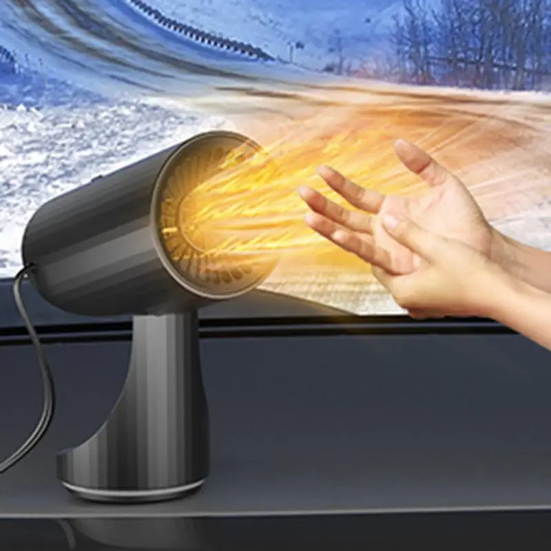 

Car Defroster Portable Car Heater Fan 2 IN 1 Fast Heating Cooling Fan Auto Windshield Defroster Car Anti-Fog Heater Dryer