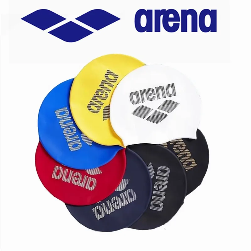 ARENA Bonnet de bain en silicone imperméable à la mode entraînement professionnel unisexe compétition bonnet de bain