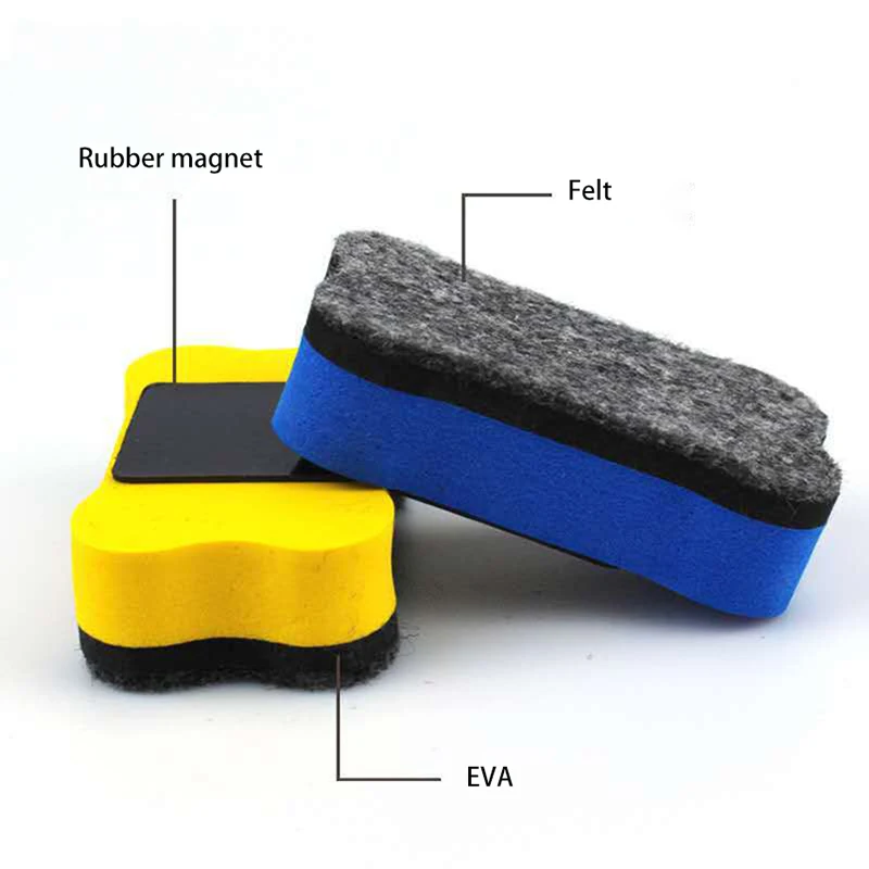 Magnetic Eraser White Board Cleaning Supplies Bone-shaped Office School Stationery Supplies Adsorption Blackboard Cleaner pencil erasers