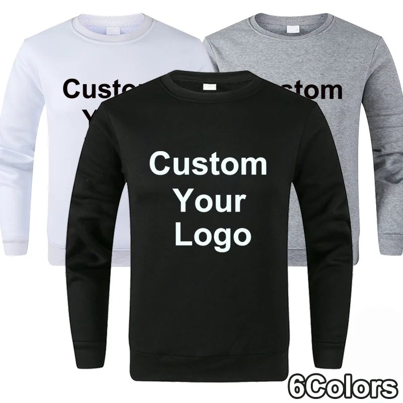 New Unisex Hatless Sweatshirt Customize Your Logo Crew Neck Sweater Fashion Men's Women's Casual Sweater