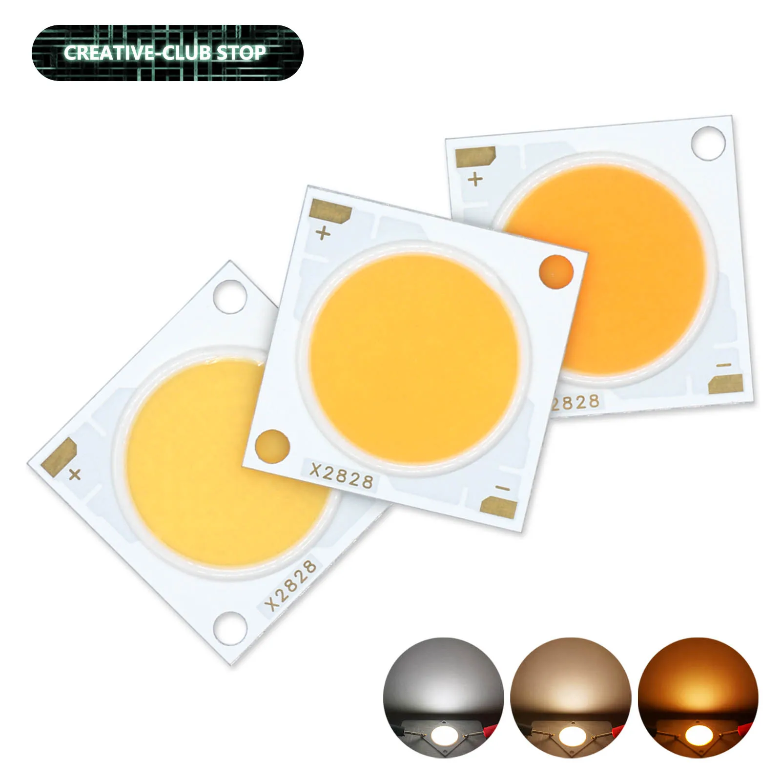 5pcs 36-60W COB Chip Ra 97 3000K 4000K 6000K 2828 Integrated SMD diode 17x34mil Light Bead for LED Bulb Ceiling Spotlight DIY