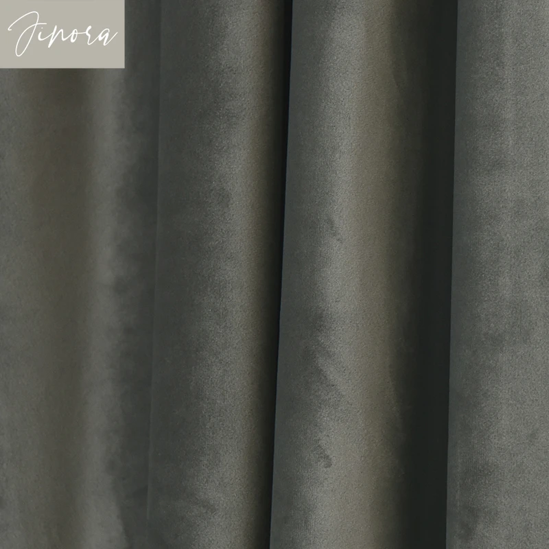 High-end European Velvet Curtains for Living Room Bedroom Solid Color Blackout Velvet Finished Product Customized Fur Ball Lace 3