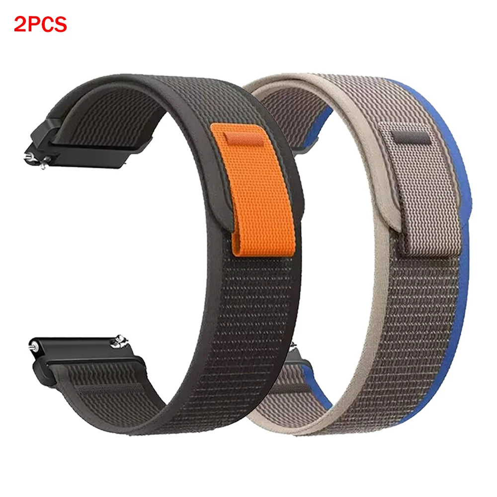 Set of 2 Trail Loop Nylon Sports Bracelets, 20mm and 22mm