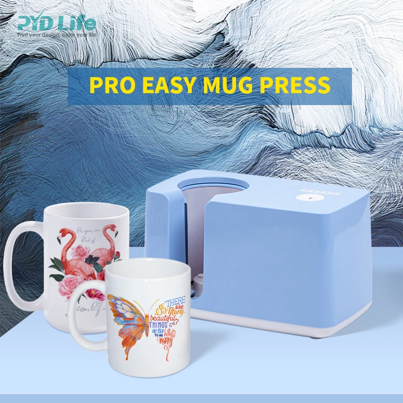 Pyd Life Nuovo Arrivo Fai Da Te 11 Oz 15 Oz Azzurro Cricut Maker Sublimazione Tumbler Tazze Press Auto Mug Heat Press Machine
