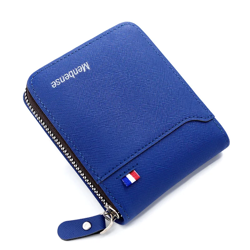 New Men's Wallet Short Korean Style Men's Zipper Bag Coin Pocket Card Holder Party Bag for Man Credit Card Holder Rfid Wallet_voghion.com
