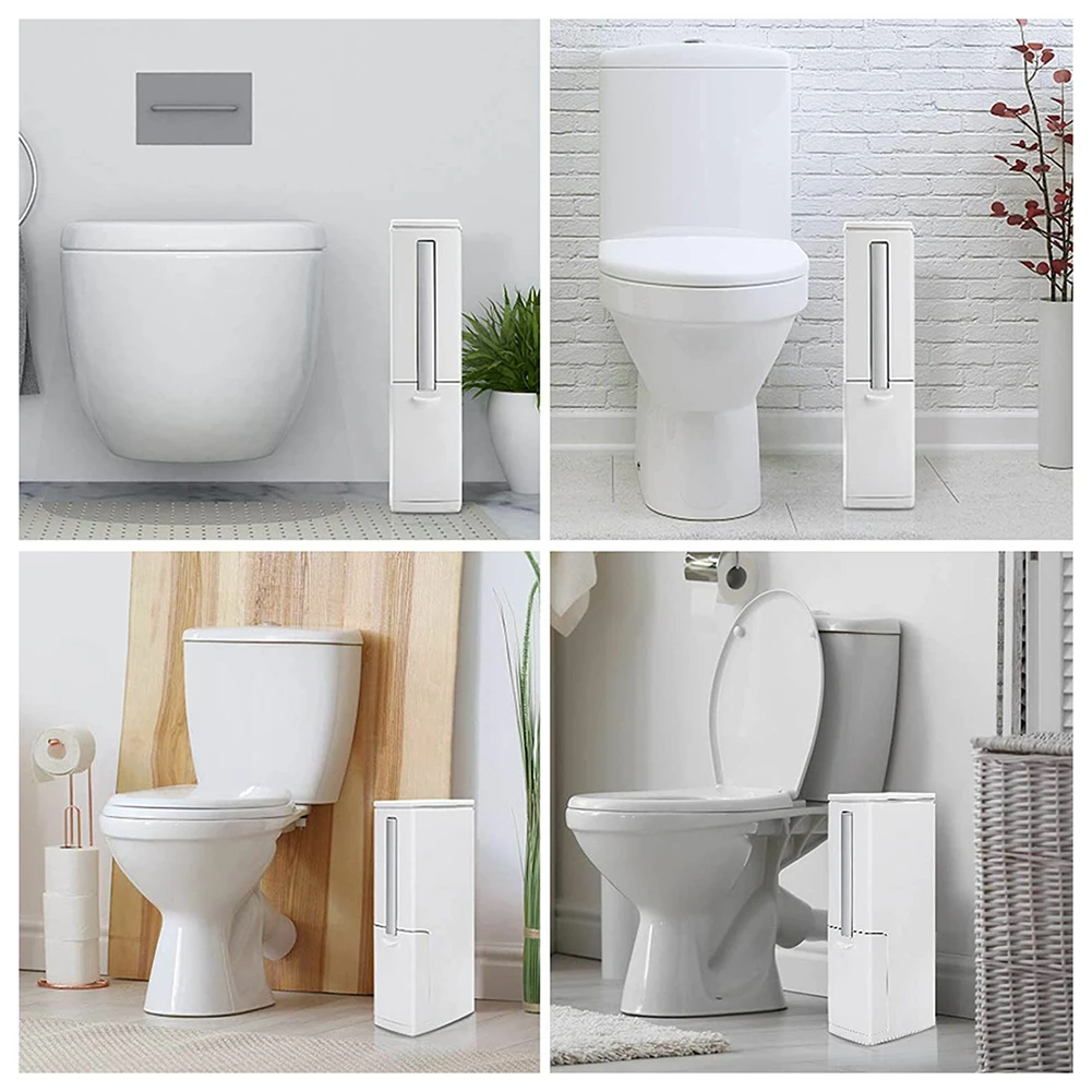 

2 в 1 простой пылесборник с щеткой для туалета, прочная легко устанавливаемая щетка для чистки туалета