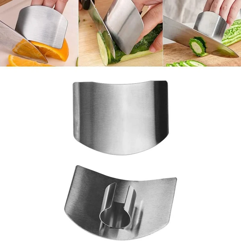 Stainless Steel Finger Guard, Multifunctional Finger Protector Guard For Cutting Kitchen Tool-A021