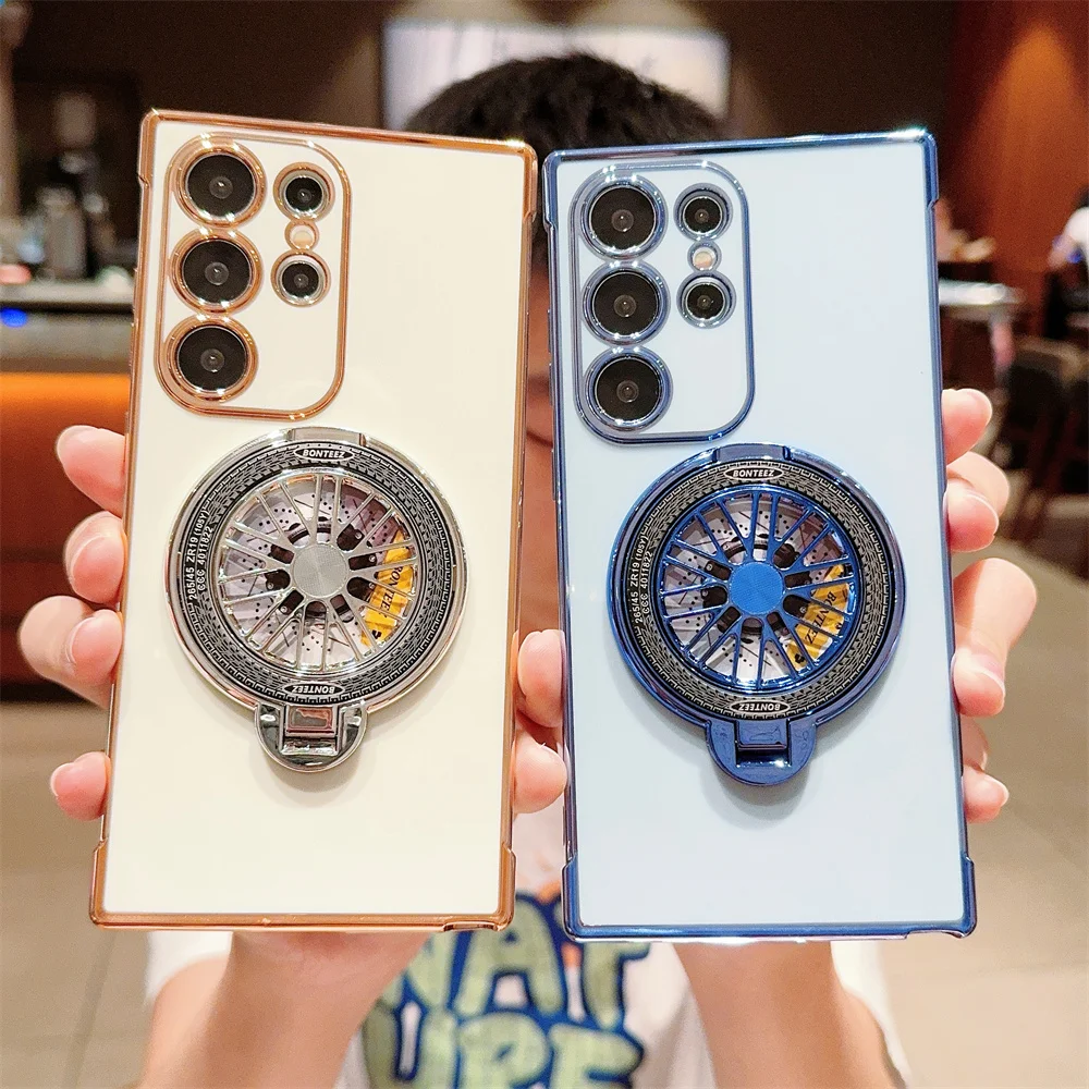 Deluxe Plating Gyroscope Bracket Case with Ring Holder Stand