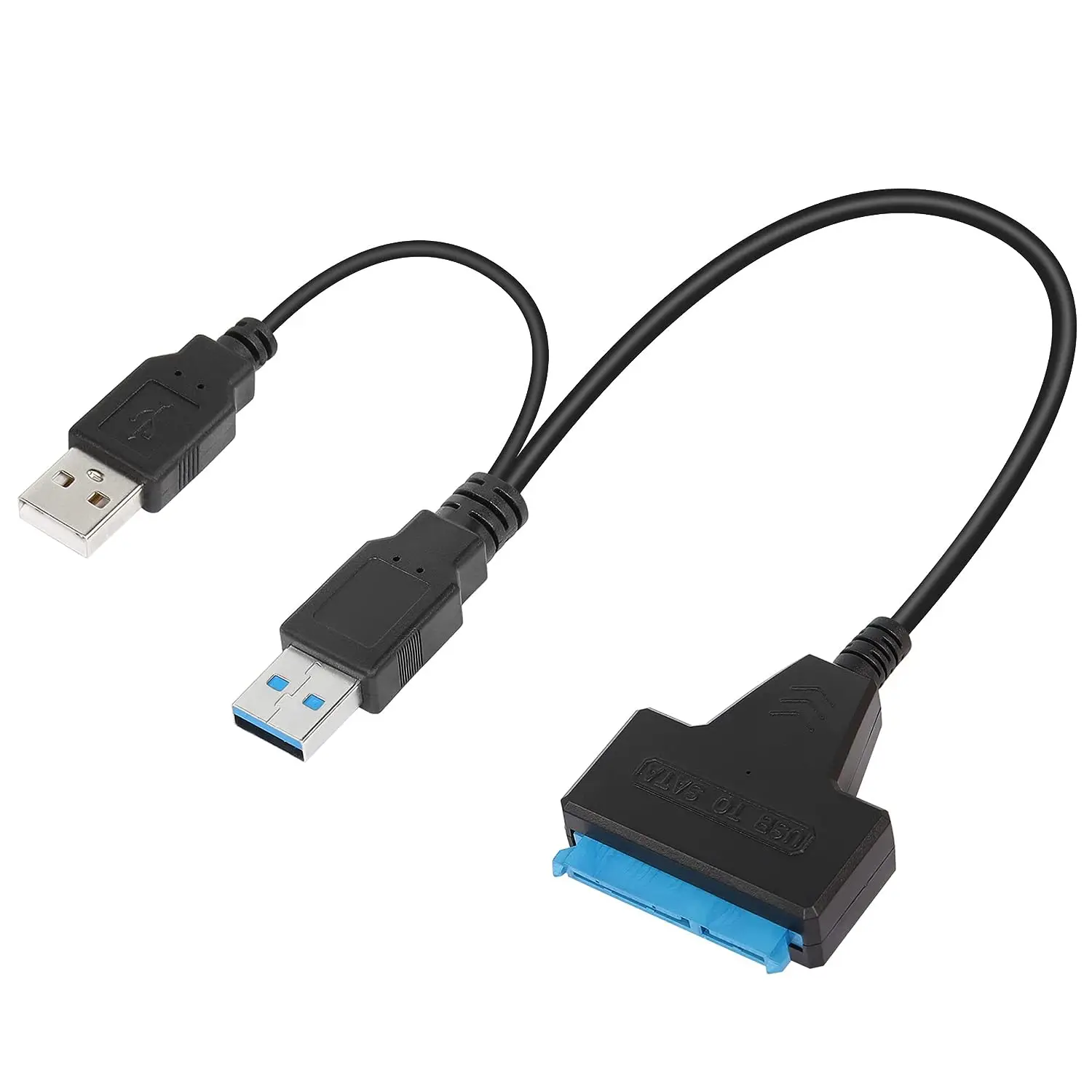 

USB 3.0/2.0 to SATA III Hard Drive Adapter Cable with 12V/2A DC Power for PC Laptop External 2.5 inch SSD & HDD Support UASP