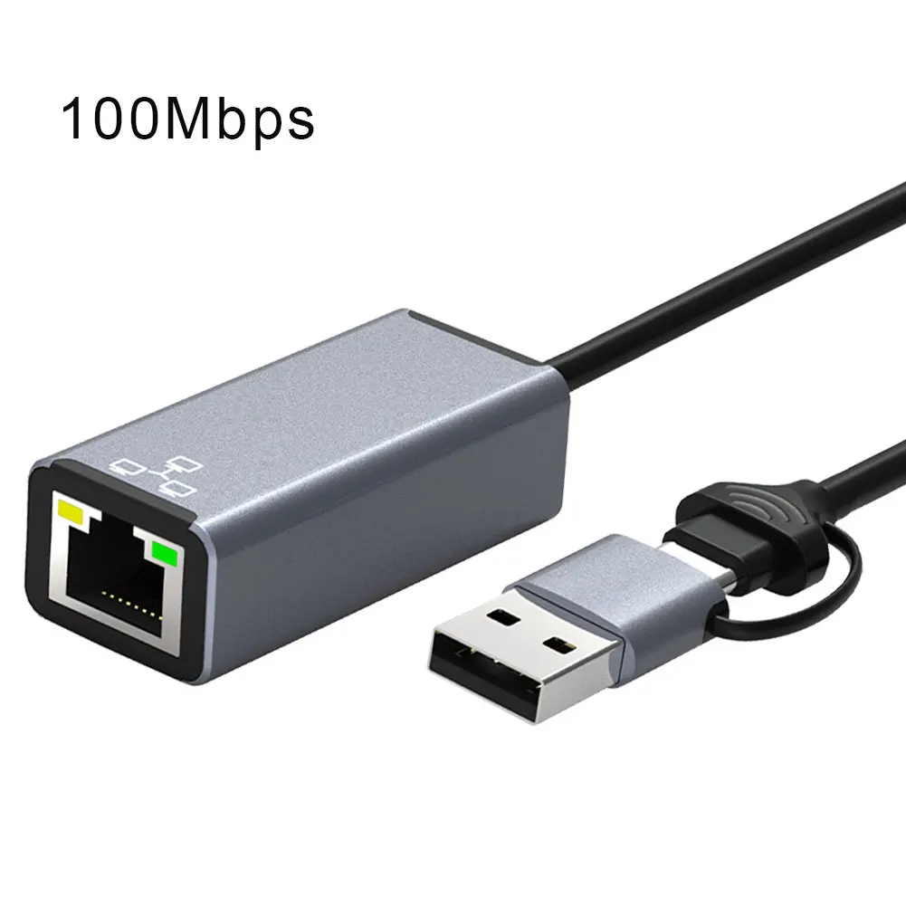 가정용 컴퓨터 기가비트 PC 링크 C타입, USB to RJ45, 1000Mbps 무료 드라이브 변환기, 안정적인 외부 LAN 네트워크 이더넷 어댑터