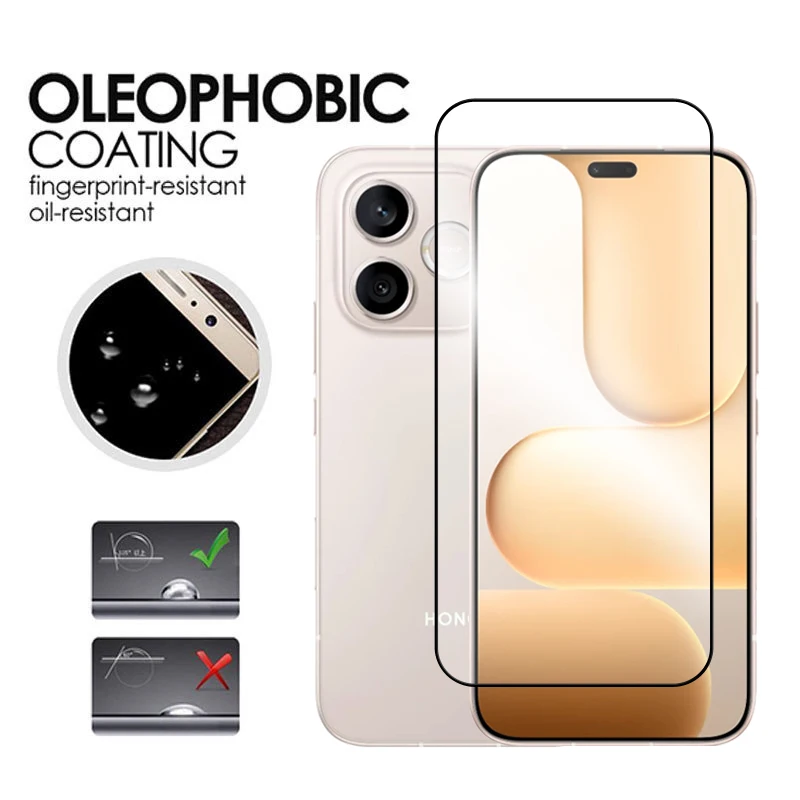 6-in-1 Full Cover Tempered Glass Screen Protector with Lens Film