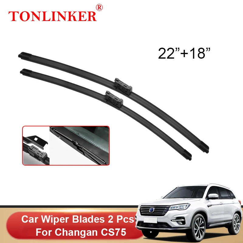 TONLINKER Wiper Blades For Changan CS75 2014-2018 2019 2020 2021 Car Accessories Front Windscreen Wiper Blade Brushes Cutter