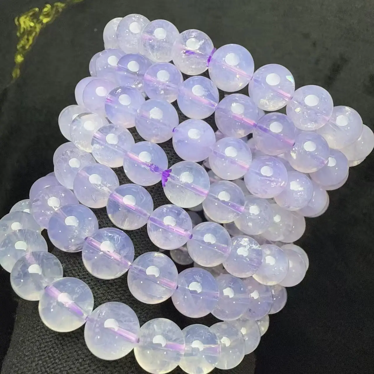 메이한 도매 천연 AAA 라벤더 자수정 문쿼츠 매끄러운 원형 스톤 루즈 비즈 주얼리 제작 디자인 DIY용
