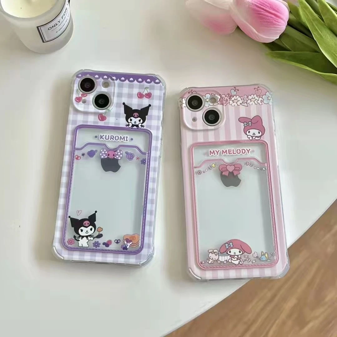 Sanrio Kuromi My Melody Phone Cases For iPhone 13 12 11 Pro Max XR XS MAX 8 X 7 SE 2020 Transparent Shockproof Silicone Case iphone 13 pro max case