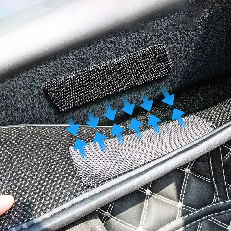 2-100 Pcs Double Sided Fixing Tape Adhesive Fixing Sticker Hook and Loop Tape Self-Adhesive Carpet Pad Floor Mat Fixed Patch Anti Skid Grip