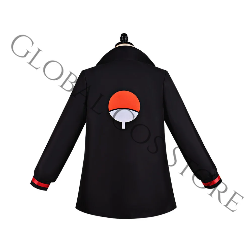 Costume Cosplay del Personaggio Anime Uchiha Sarada, Top Nero, Cintura Rossa e Set di Accessori con Choker, Abito da Combattimento per Comic Con - immagine 6
