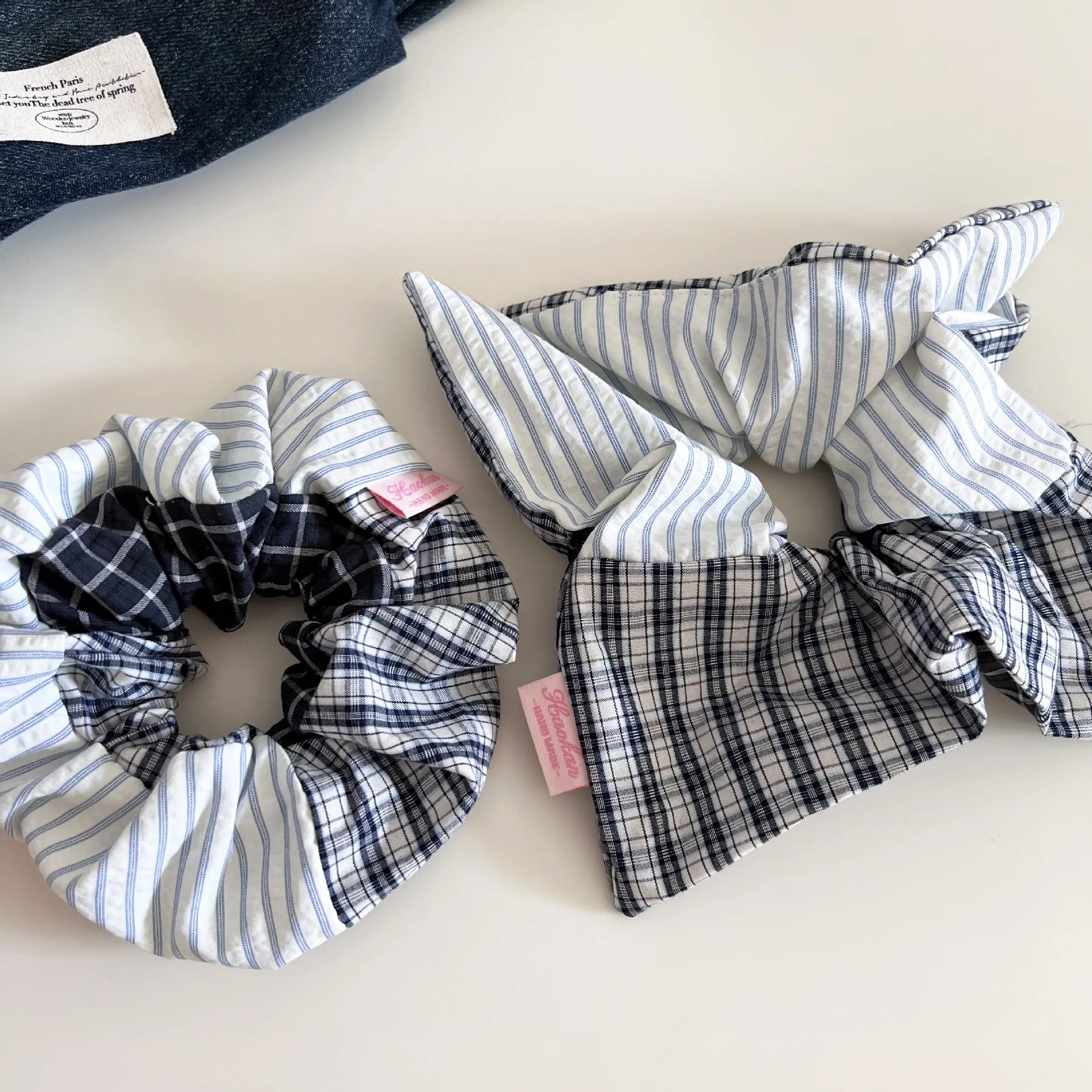 1Pcs Damen Haarband Gestreiften Plaid Modische Vielseitige Elastische Haarband Koreanische Süße Kawaii Haar Zubehör Für Mädchen – Detail 4
