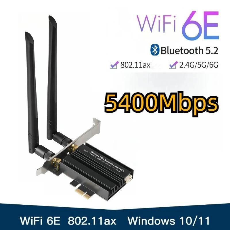 Scheda Di Rete Wireless MINI PCI-E 867Mbps Dual Band 2,4/5GHz Con Bluetooth 4.1 - Chip QCA6174A