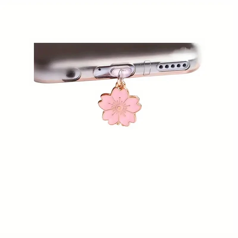 Sakura Design Phone Dust plug Suitable for iPhone for Samsung Type-C Interface Phone Decoration Hanger phone accessories