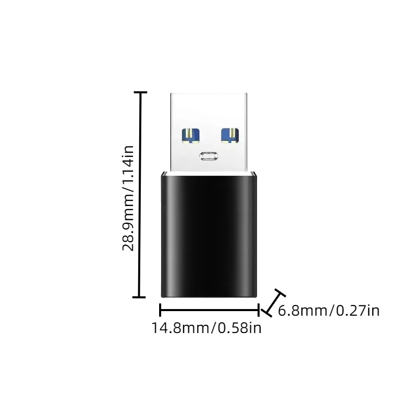 모바일 폰 어댑터 USB 3.2 남성-타입 C 여성 고속 전송 컨버터 아이폰 15Pro 지원