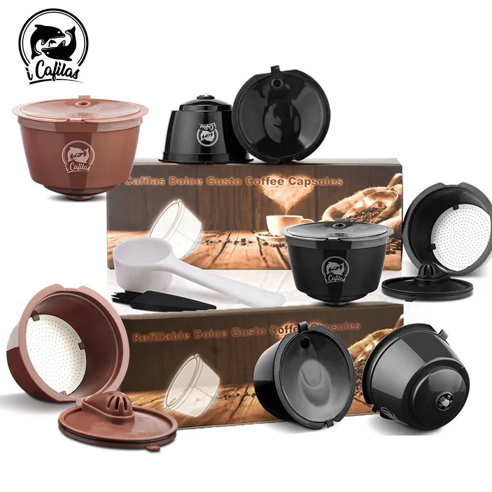 10/20 /30Pcs Filtro Per Capsule Di Caffè Riutilizzabile Per Dolce Gusto Cafeteira Cestini Per Tazze Di Caffè Riutilizzabili Dripper Crema Coffee Pod