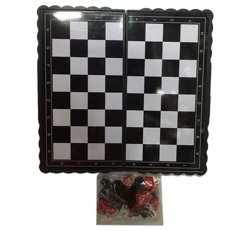 1set Mini International Chess Folding Magnetic Plastic Chessboard Board Game Portable Kid Toy board game,magnetic chess set,foldable chess board,table games,folding chess board,chess pieces and board,chess pieces,chess puzzle game