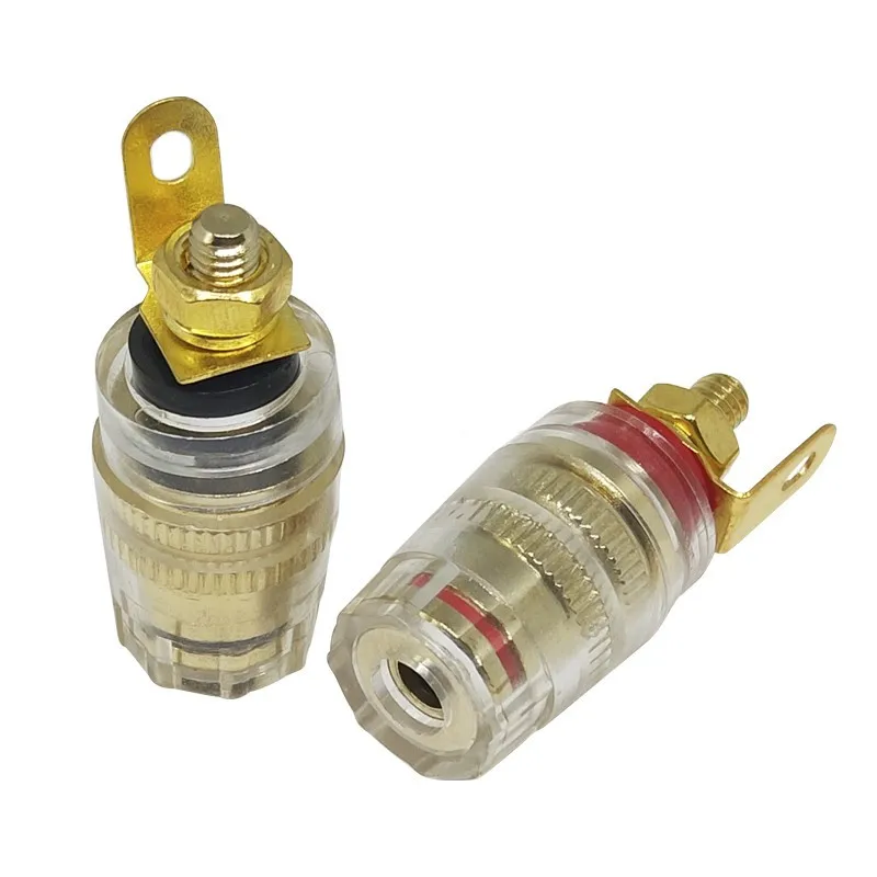 

2 шт. M4 * 33 банановый разъем 4 мм резьбовой усилитель динамик лопатка терминал связующая клемма 33 мм