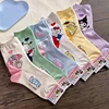 Sanrios Cotton Socks Anime Figure HelloKittys Mymelody Mid-calf Socks for Women Short Socks Summer Sock 13-18 Y Kids Girls Gifts 1