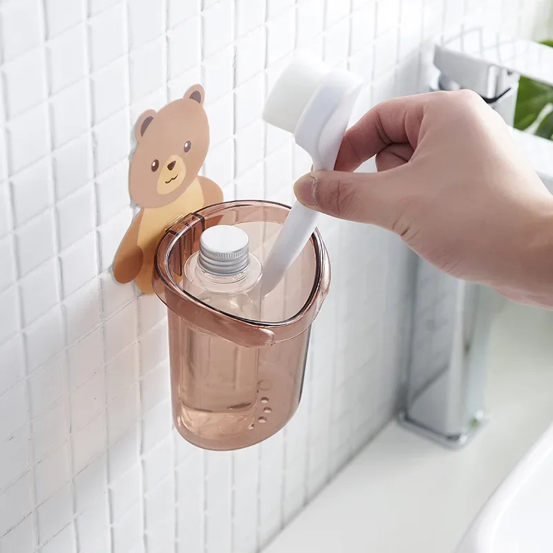 Bathroom Accessories Set Toothbrush Holder Toothpaste Storage Rack Wall Mount Toothbrush Cup Rack Stand Child Home Bathroom