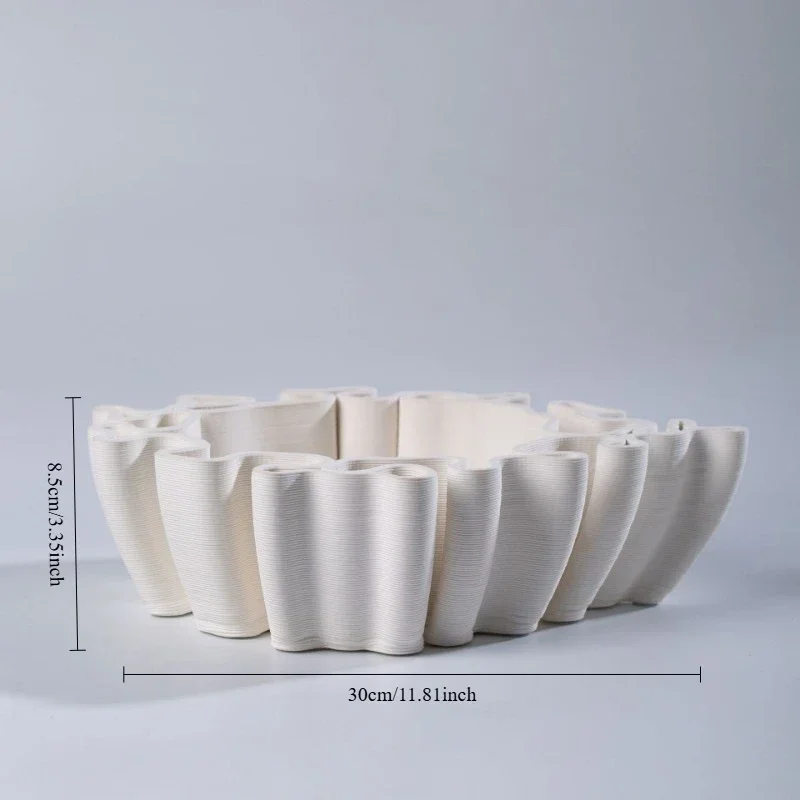 Ceramic Special-shaped Vases 3D Printing Modern Simple Flowerpot  Luxury Nordic Original Funny Gifts Creative Room Decoration 4