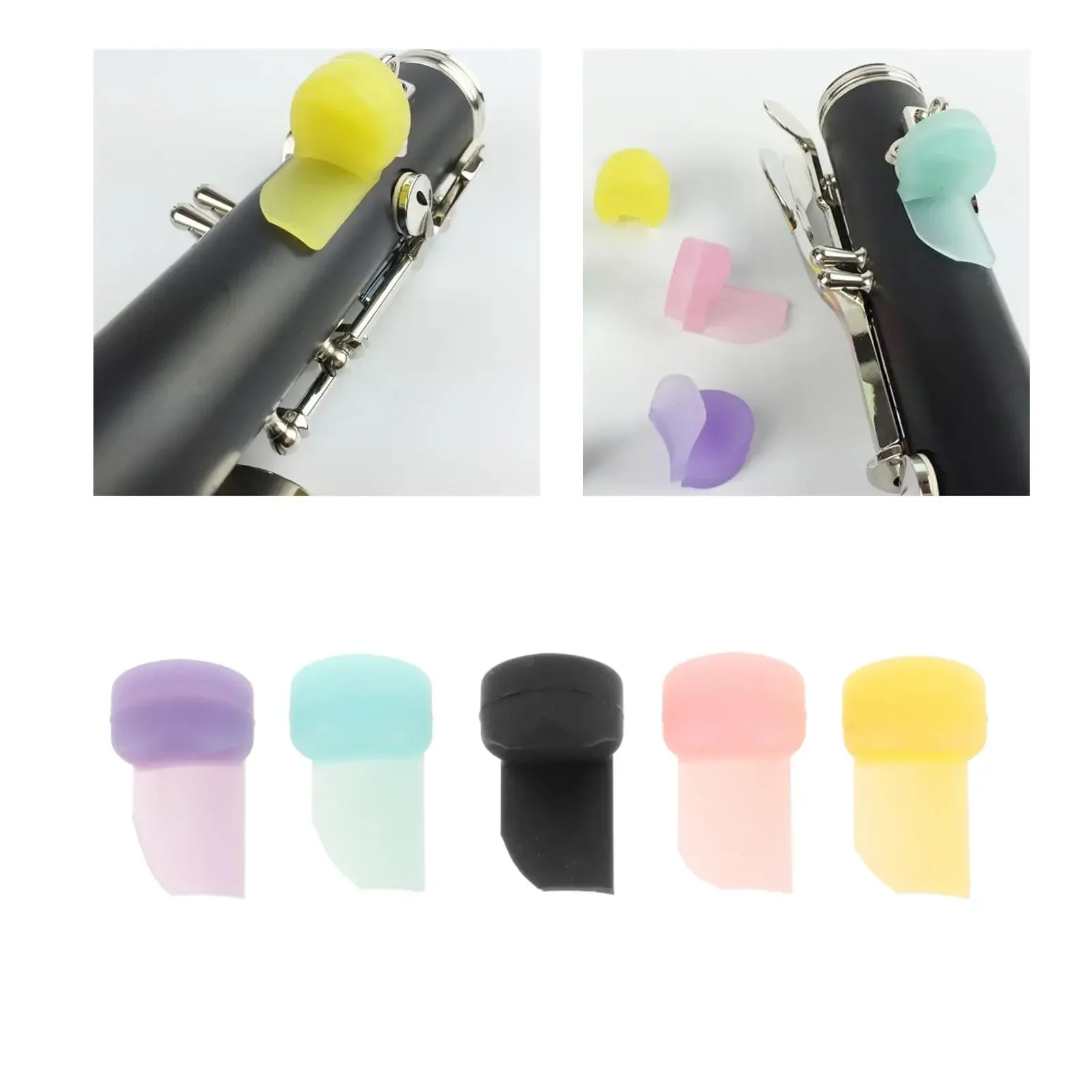 5 PCS Clarinet Thumb Rest Finger Holder Comfortable Mouthpiece Cap Pads for Clarinet Oboe Woodwind Instrument Parts