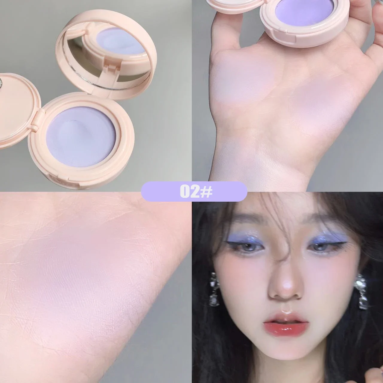 여아용 핑크 페이스 블러쉬 머드 무스 블러쉬 팔레트, 로즈 체리 치크 틴트 블러셔, 퍼프 메이크업 매트 피치 루즈 컨투어 섀도우 포함
