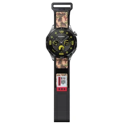 Premium 22mm Nylon Watchband - Adjustable & Durable Strap for 22MM (Black Camouflage)