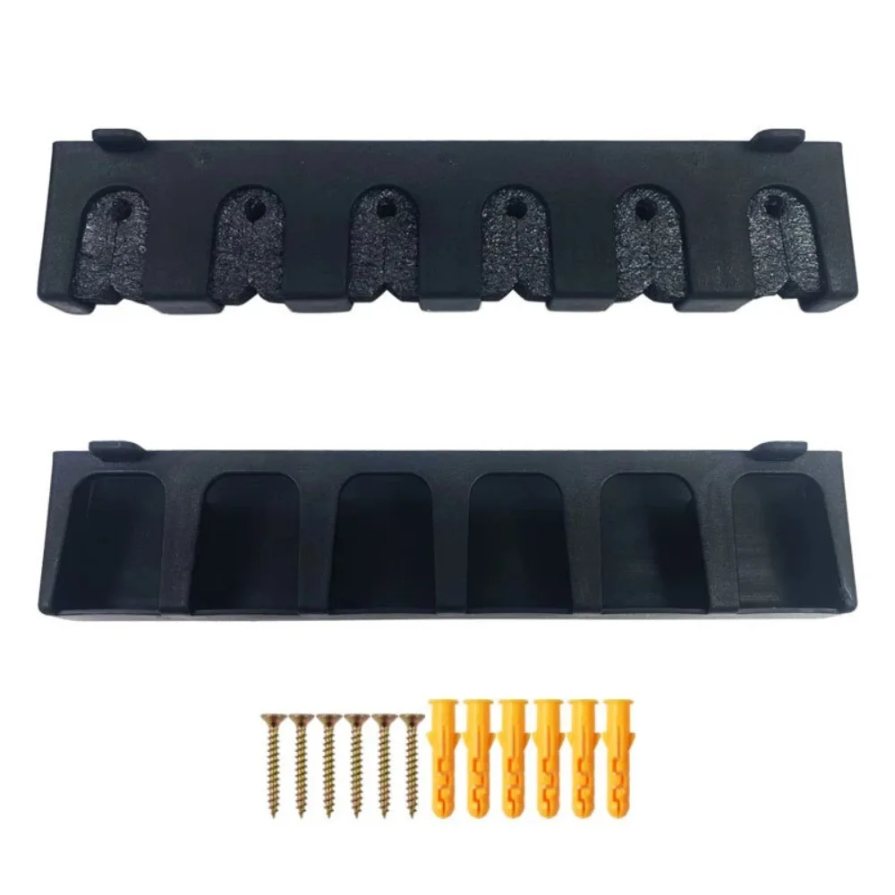 6 Hole Fishing Rod Holders Wall Mount Universal Fishing Rod Display Stand Save Space Vertical/Horizontal