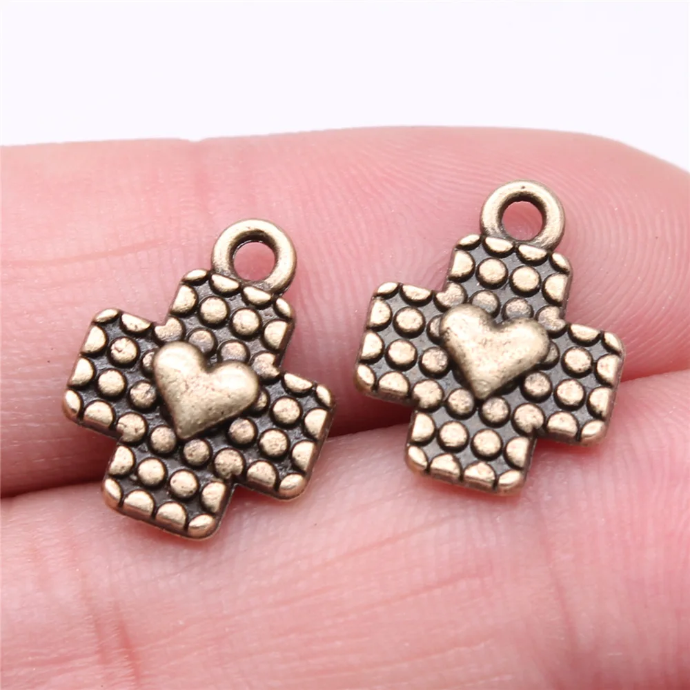 10pcs Cross Charms Religious Beliefs Pendant DIY Handmade Jewelry Handcraft Accessories 