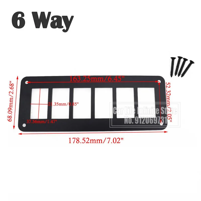 Panel De Interruptor Basculante De 4 Entradas, 12V-24V, Botón