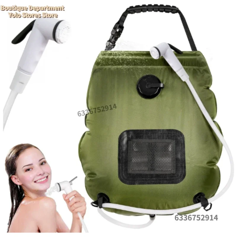 Solar-Duschbeutel 20L Outdoor Solar-Heizung Premium Camping-Duschbeutel Heißwasser-Temperatur 45 ° Duschkopf mit abnehmbarem Schlauch – Detail 1