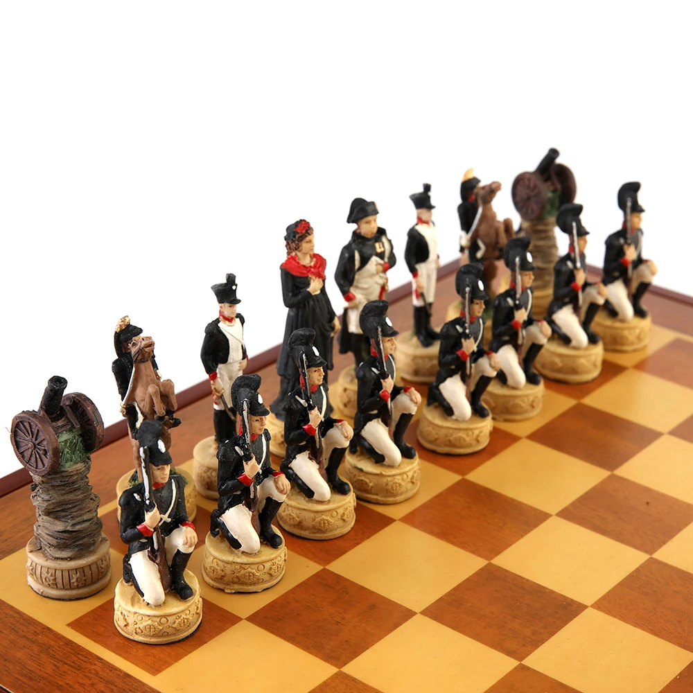Chess Set 3D Character-themed International Chess Deluxe Painting Entertaining Luxury Game Card Toys board game table games chess pieces and board