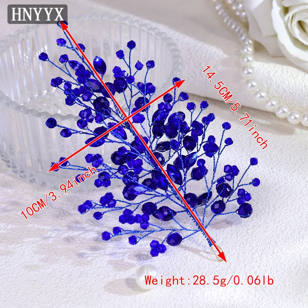 HNYYX Rhinestone Headpieces Bridal Wedding Jewelry Hair Accessories Handmade Green Crystal Woman Gown Headress Party Gift A235 bridal hair accessories