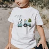 Personalized Birthday Child Boy Girl Tractor Farm Farm Animals Printed Birthday Shirts Summer Short Sleeve Children's T-shirt 1